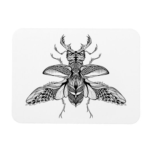 Geïnspireerd Psychedelic Stag-Beetle Magneet (Horizontaal)