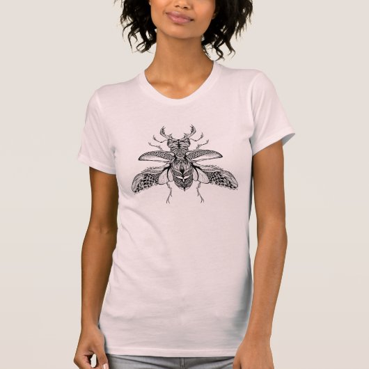 Geïnspireerd Psychedelic Stag-Beetle T-shirt (Voorkant)