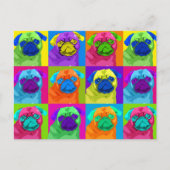 geïnspireerd Pug Briefkaart (Voorkant)