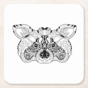 Geïnspireerd raket kartonnen onderzetters