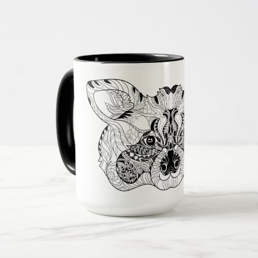 Geïnspireerd raket mok (Voorkant links)