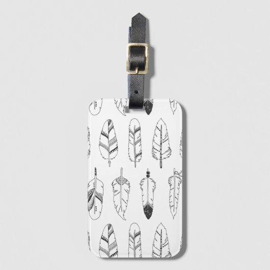 Geïnspireerd retroflectiepatroon bagagelabel (Voorkant (verticaal))