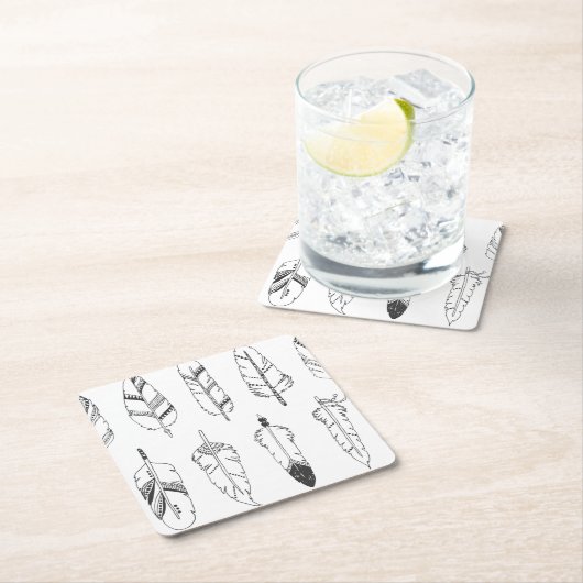 Geïnspireerd retroflectiepatroon kartonnen onderzetters (Insitu)