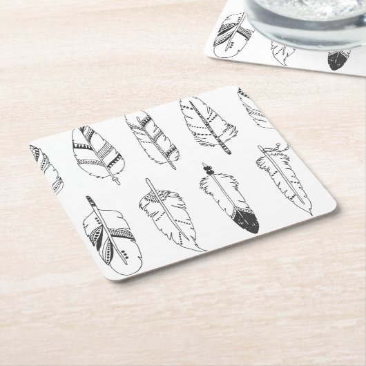 Geïnspireerd retroflectiepatroon kartonnen onderzetters (Schuin)