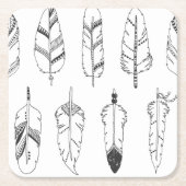 Geïnspireerd retroflectiepatroon kartonnen onderzetters (Voorkant)