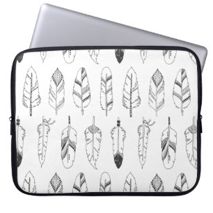 Geïnspireerd retroflectiepatroon laptop sleeve