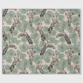 geïnspireerd rond de Girraffe-aarde Cadeaupapier (Vlak)