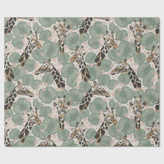  geïnspireerd rond de Girraffe-aarde Cadeaupapier (Vlak)