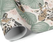 geïnspireerd rond de Girraffe-aarde Cadeaupapier (Rol Hoek)