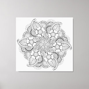 Geïnspireerd rond element 6 canvas afdruk