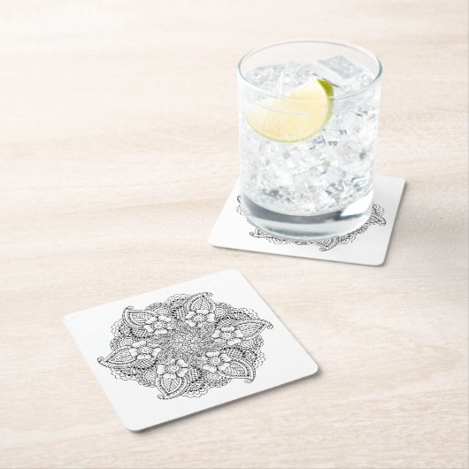 Geïnspireerd rond element kartonnen onderzetters (Insitu)