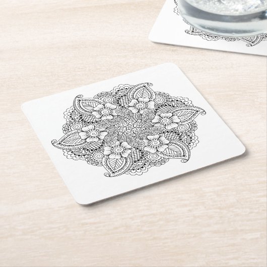 Geïnspireerd rond element kartonnen onderzetters (Schuin)