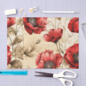  geïnspireerd rood papaver tissuepapier (Craft)