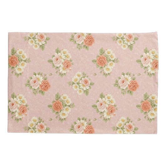  geïnspireerd Roos & Daisy Kussensloop (Achterkant)