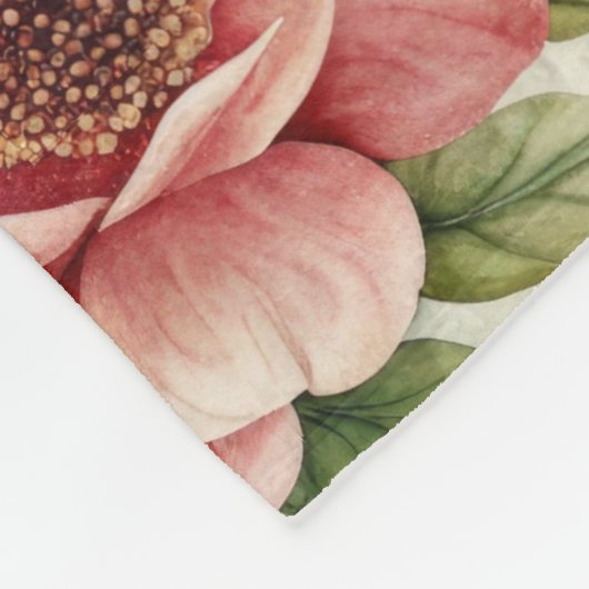   geïnspireerd roze bloemenpatroon fleece deken (Hoek)