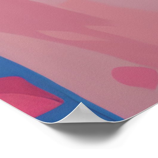  Geïnspireerd Roze Dame en Blauwe Jongen Poster -  (Hoek)