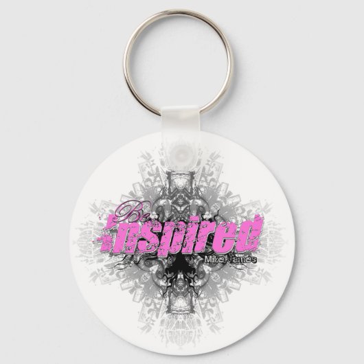 Geïnspireerd roze Sleutelhanger (Voorkant)