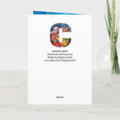 GEÏNSPIREERD SANTA MET CHRISTMAS GIFTS MONOGRAM FEESTDAGEN KAART (Achterkant)