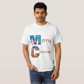 GEÏNSPIREERD SANTA MET CHRISTMAS GIFTS MONOGRAM T-SHIRT (Voorkant volledig)