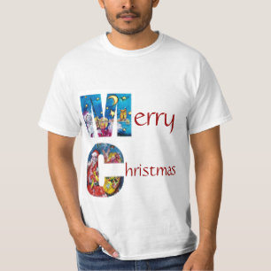 GEÏNSPIREERD SANTA MET CHRISTMAS GIFTS MONOGRAM T-SHIRT