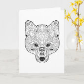 Geïnspireerd schuimhoofd kaart (Gele Bloem)