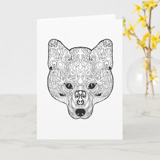 Geïnspireerd schuimhoofd kaart (Gele Bloem)