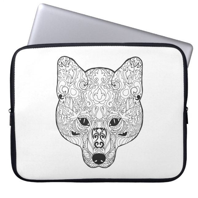 Geïnspireerd schuimhoofd laptop sleeve (Voorkant)