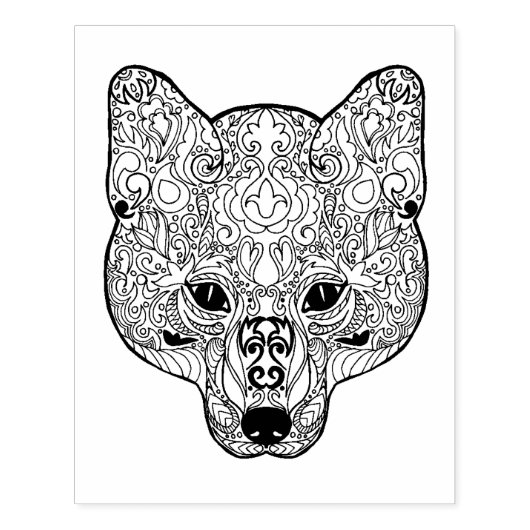 Geïnspireerd schuimhoofd rubberstempel (Afrduk)