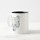 Geïnspireerd schuimhoofd tweekleurige koffiemok (Voorkant links)