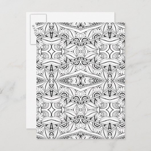 Geïnspireerd stamontwerp briefkaart (Voorkant / Achterkant)