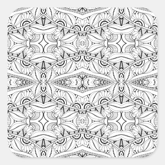 Geïnspireerd stamontwerp vierkante sticker (Voorkant)