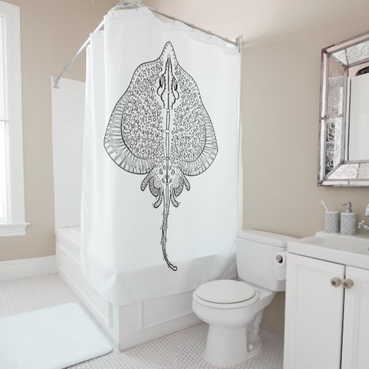 Geïnspireerd stereostemapparaat douchegordijn (In situ)