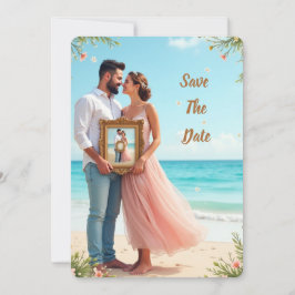 -geïnspireerd strand Save the Date