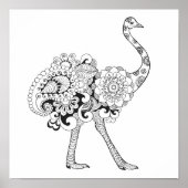 Geïnspireerd struisvogel 2 poster (Voorkant)