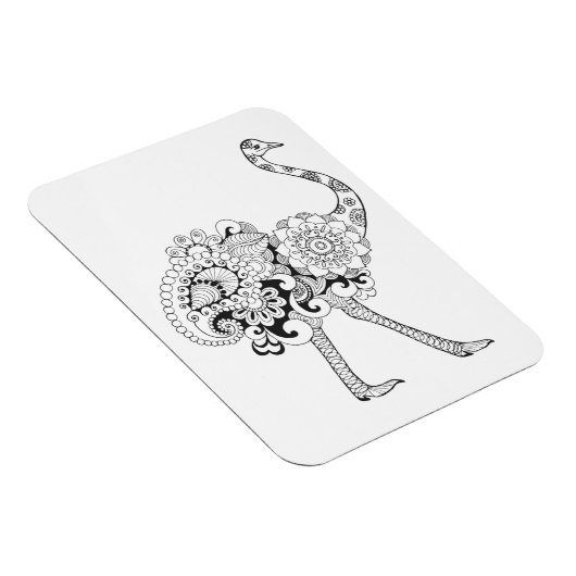 Geïnspireerd struisvogel magneet (Rechterzijde)
