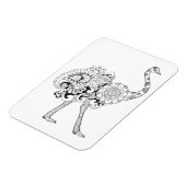 Geïnspireerd struisvogel magneet (Linkerzijde)