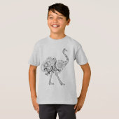 Geïnspireerd struisvogel t-shirt (Voorkant volledig)