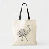 Geïnspireerd struisvogel tote bag (Voorkant)