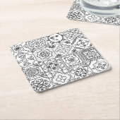 Geïnspireerd Talavera-patroon Kartonnen Onderzetters (Schuin)