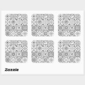 Geïnspireerd Talavera patroon Vierkante Sticker (Vel)