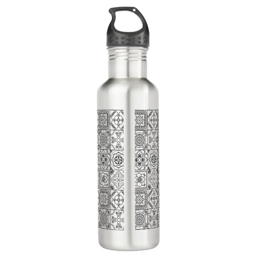 Geïnspireerd Talavera-patroon Waterfles (Achterkant)