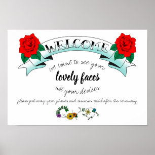 Geïnspireerd Tattoo voor niet-aangesloten weddensc Poster