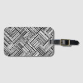 Geïnspireerd tribaal kunstpatroon bagagelabel (Voorkant (horizontaal))