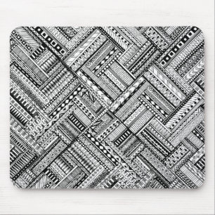 Geïnspireerd tribaal kunstpatroon muismat
