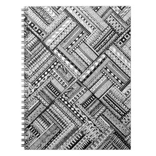 Geïnspireerd tribaal kunstpatroon notitieboek