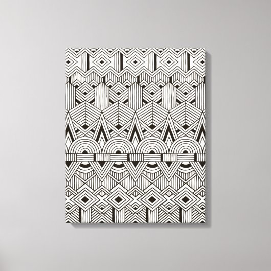 Geïnspireerd tribaal patroon 6 canvas afdruk (Voorkant)