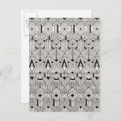 Geïnspireerd tribaal patroon briefkaart (Voorkant / Achterkant)