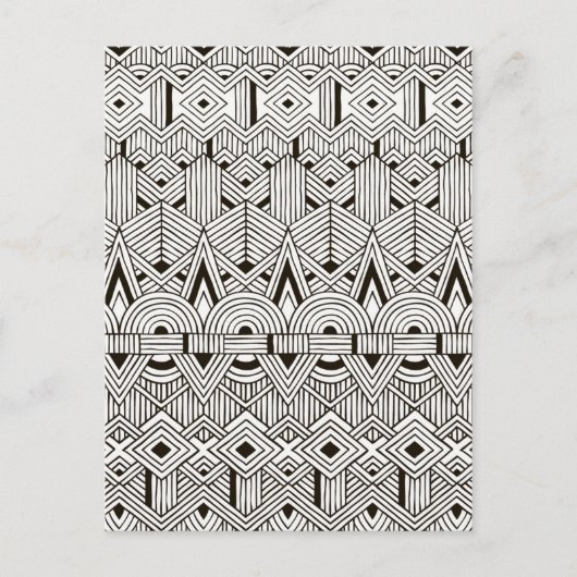 Geïnspireerd tribaal patroon briefkaart (Voorkant)