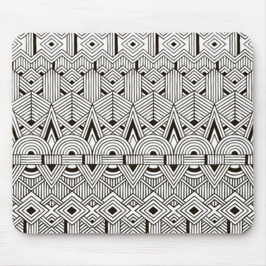 Geïnspireerd tribaal patroon muismat (Voorkant)