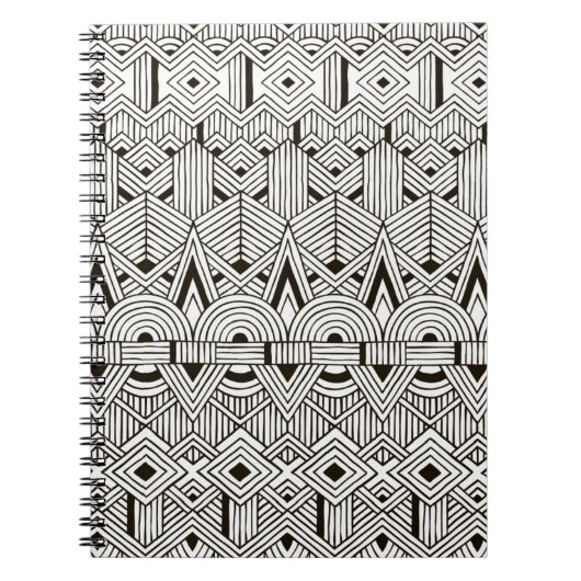 Geïnspireerd tribaal patroon notitieboek (Voorkant)